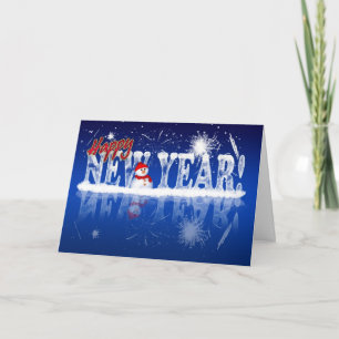 Het Wenskaart van het nieuwjaar - Gelukkig Feestdagen Kaart