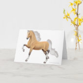 Het Wenskaart van het Paard van Saddlebred van Kaart (Gele Bloem)