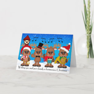 Het Wenskaart van het Rendier van Kerstmis van het Feestdagen Kaart