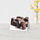 Het Wenskaart van het Snoep van de chocolade #1 Kaart (Gele Bloem)