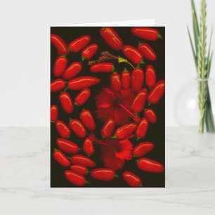 Het wenskaart van Jalapeños en van de Hibiscus Kaart