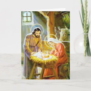 Het Wenskaart van Jesus van het baby Feestdagen Kaart