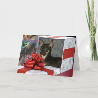 Het Wenskaart van Kerstmis van Chihuahua Feestdagen Kaart
