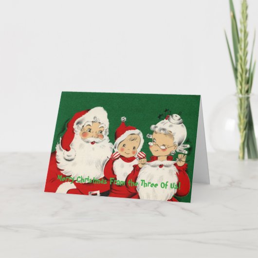 Het Wenskaart van Kerstmis van Drie van ons Feestdagen Kaart (Voorkant)