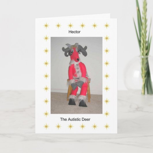 Het Wenskaart van Kerstmis van het autisme Feestdagen Kaart (Voorkant)
