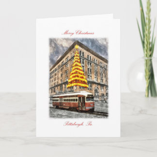 Het Wenskaart van Kerstmis van Pittsburgh "van het Feestdagen Kaart