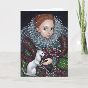 Het Wenskaart van "koningin Elizabeth en van een Kaart