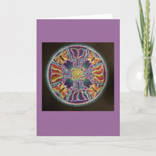 Het Wenskaart van Mandala van de vlinder Kaart