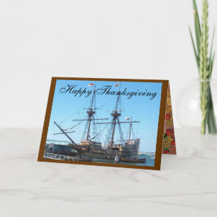 Het Wenskaart van Mayflower van de Thanksgiving Feestdagen Kaart