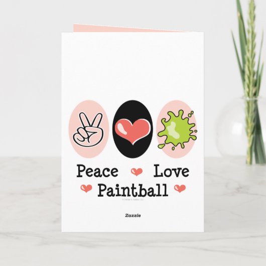 Het Wenskaart van Paintball van de Liefde van de Kaart (Achterkant)