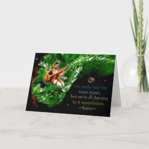 Het Wenskaart van Rumi van de "binnenMuziek" Kaart