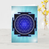 het wenskaart van sriyantra kaart (Gele Bloem)