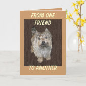 Het Wenskaart van Terrier van de steenhoop Kaart (Gele Bloem)