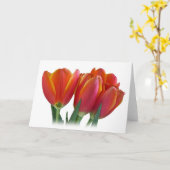 Het Wenskaart van tulpen Kaart (Gele Bloem)