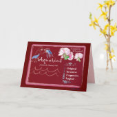 Het Wenskaart van Waterman Januari Kaart (Gele Bloem)