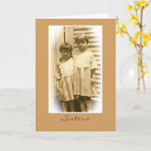 Het Wenskaart van zusters Kaart (Gele Bloem)