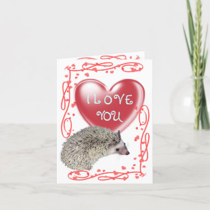 Het Wenskaart ver.2 van de Egel van de liefde Feestdagen Kaart