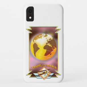 Het Wereld Golden Wereldbol reizen iPhone XR Hoesje