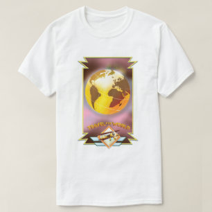 Het Wereld Golden Wereldbol reizen T-shirt