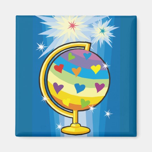 Het Wereldbol Starry - Magneet (Voorkant)