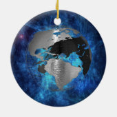 Het Wereldbol van de Aarde van het metaal Keramisch Ornament (Achterkant)