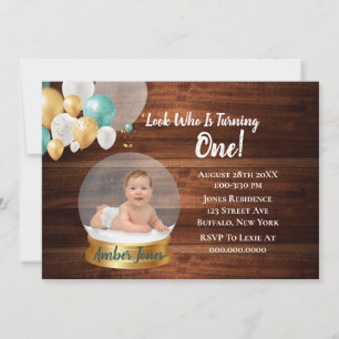 Het Wereldbol van de sneeuw voegt Foto 1st toe. Bi