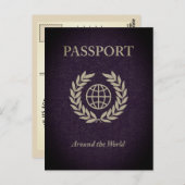 het wereldpaspoort briefkaart (Voorkant / Achterkant)