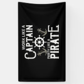 Het werk als een Kapitein Partij als een Pirate Spandoek (Verticaal)