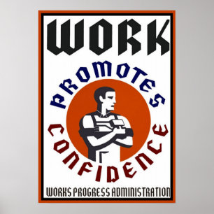 Het werk bevordert het Poster van WPA van het Vert