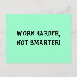 Het werk Harder niet Slimmer Briefkaart