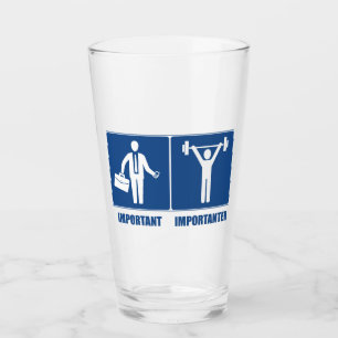 Het werk is belangrijk gewicht heffen is belangrij glas
