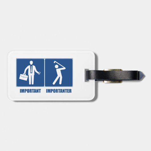 Het werk is belangrijk, Golf is belangrijk Bagagelabel (Achterkant horizontaal)