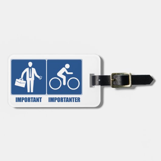 Het werk is belangrijk, het cycli is belangrijk bagagelabel (Voorkant horizontaal)