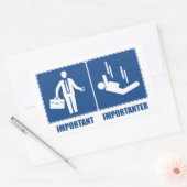 Het werk is belangrijk, het Duiken van het hemel i Rechthoekige Sticker (Envelop)