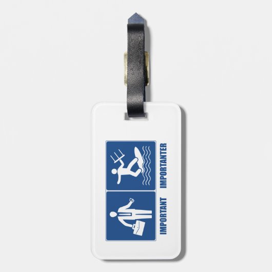 Het werk is belangrijk, het keuken is belangrijk bagagelabel (Achterkant verticaal)