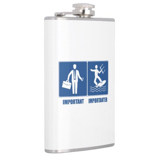 Het werk is belangrijk, het keuken is belangrijk heupfles (Rechts)