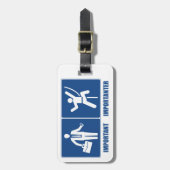 Het werk is belangrijk, het klimmen is belangrijk bagagelabel (Voorkant verticaal)