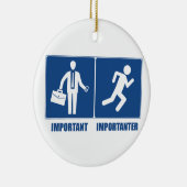 Het werk is belangrijk, het lopen is belangrijk keramisch ornament (Rechts)