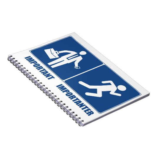 Het werk is belangrijk, het lopen is belangrijk notitieboek (Rechterzijde)