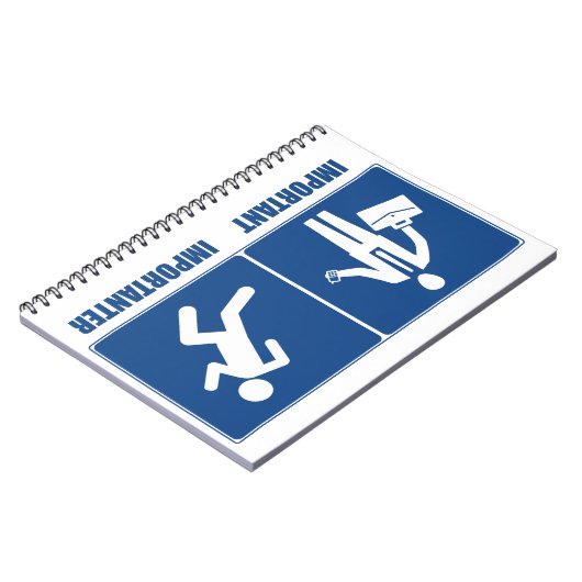 Het werk is belangrijk, het lopen is belangrijk notitieboek (Linkerzijde)