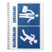 Het werk is belangrijk, het lopen is belangrijk notitieboek (Voorkant)