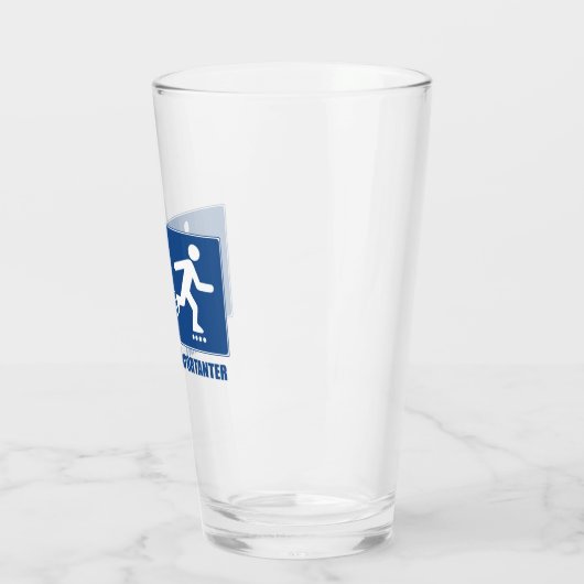 Het werk is belangrijk, het Rollerblading is belan Glas (Links)