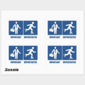 Het werk is belangrijk, het Rollerblading is belan Rechthoekige Sticker (Vel)