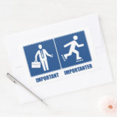 Het werk is belangrijk, het Rollerblading is belan Rechthoekige Sticker (Envelop)