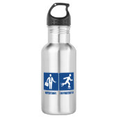 Het werk is belangrijk, het Rollerblading is belan Waterfles (Voorkant)