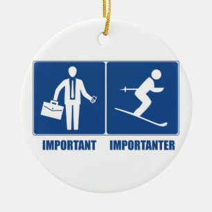 Het werk is belangrijk, het Skien is belangrijk Keramisch Ornament
