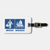 Het werk is belangrijk, het verkopen is belangrijk bagagelabel (Voorkant horizontaal)