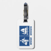 Het werk is belangrijk, het verkopen is belangrijk bagagelabel (Achterkant verticaal)