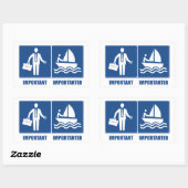 Het werk is belangrijk, het verkopen is belangrijk rechthoekige sticker (Vel)