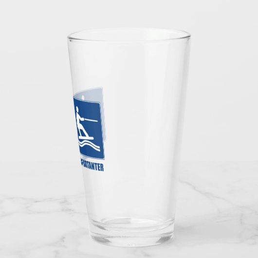 Het werk is belangrijk, het wakeboarding is belang glas (Links)